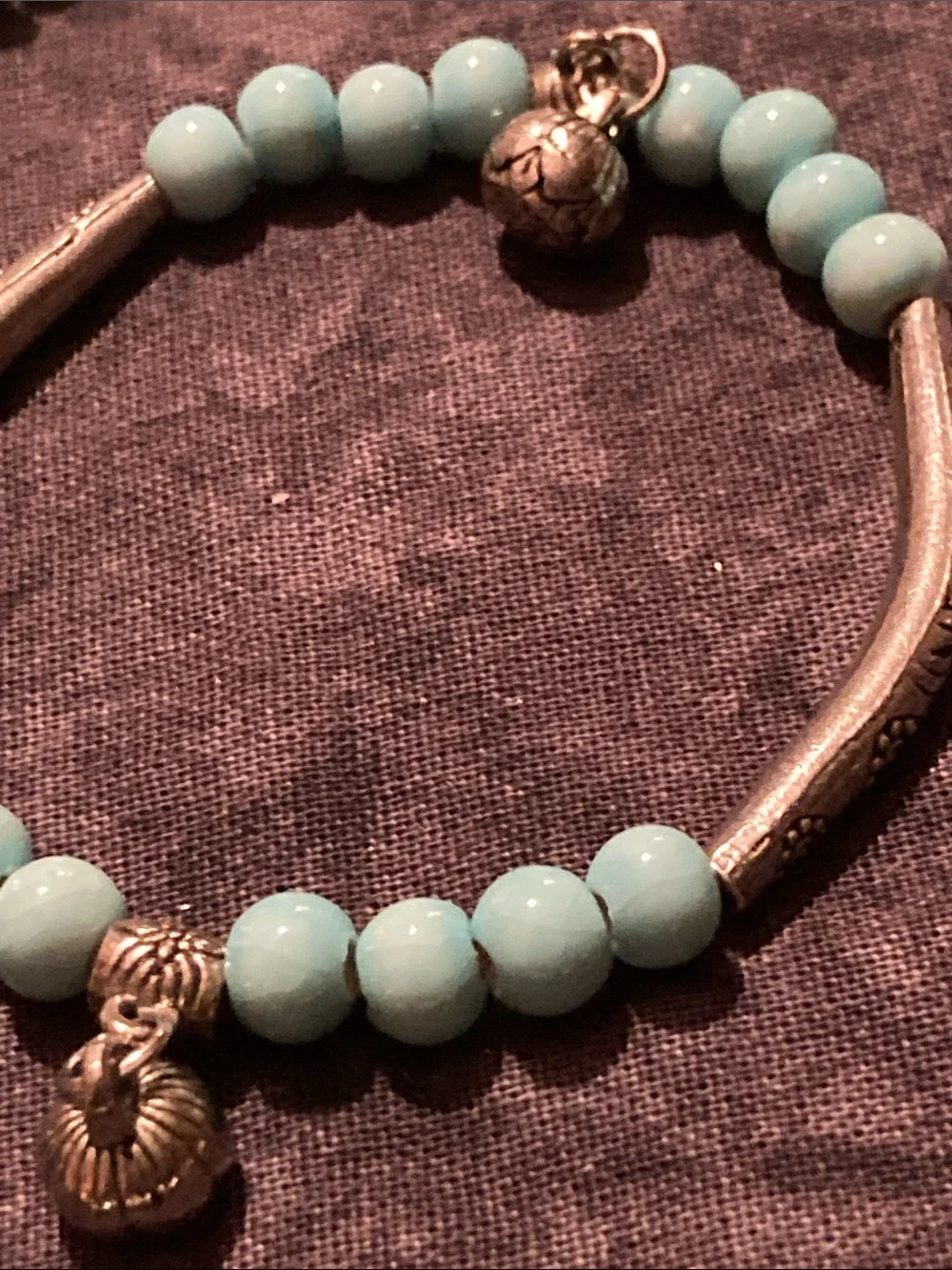 Beaded Necklace, Bracelet & Earring Set — Silver Accents Boho Style